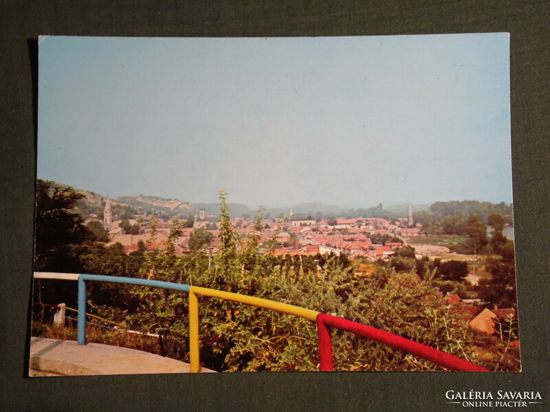 Postcard, tokaj, landscape detail, lookout, vineyard hill, 1970-80