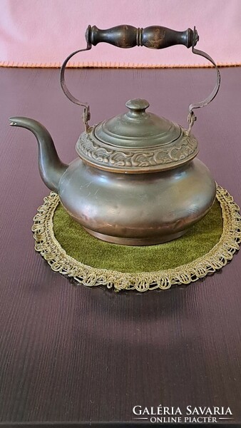 Antique copper teapot