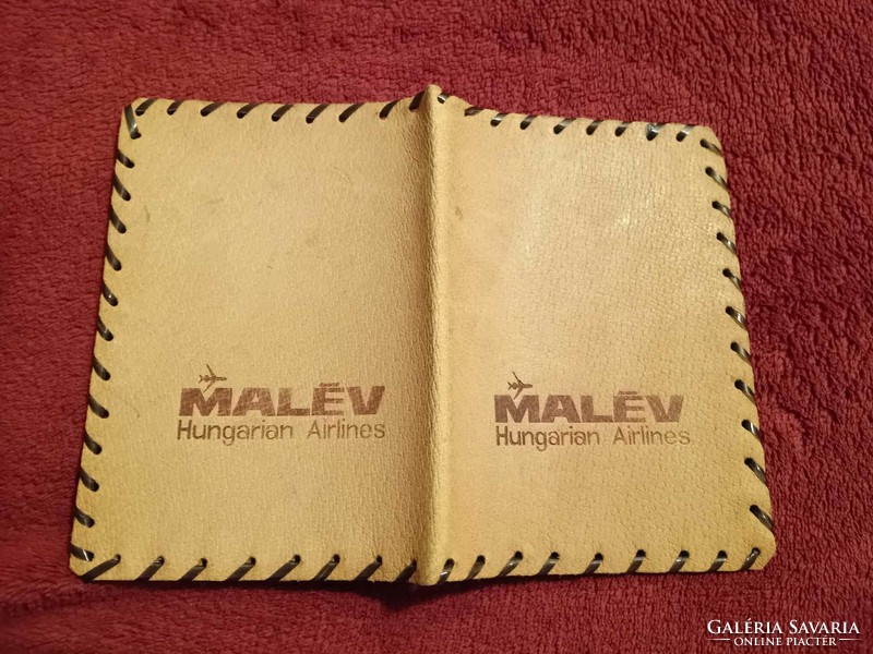 Malév leather wallet or passport case