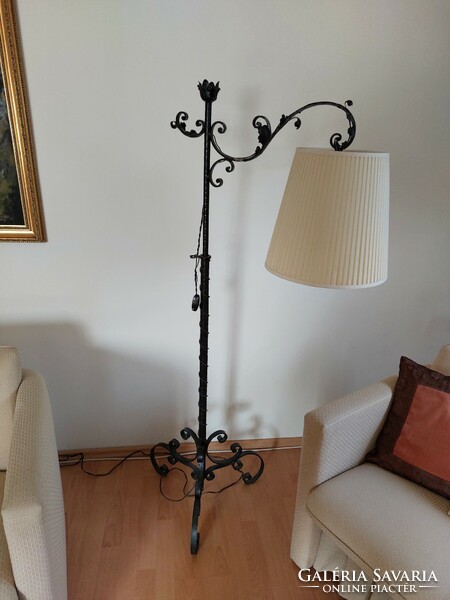 Wrought iron old floor lamp for sale