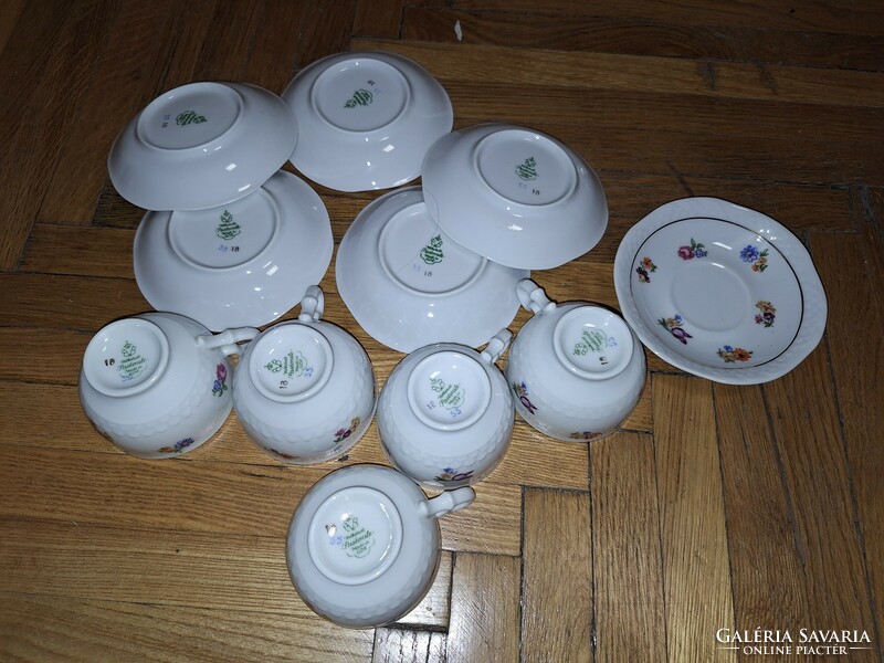 Wolkstedt pastorale coffee set of 5 cups and 6 plates