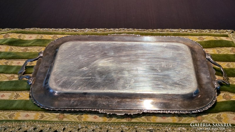 Antique silver-plated tray 30 cm.