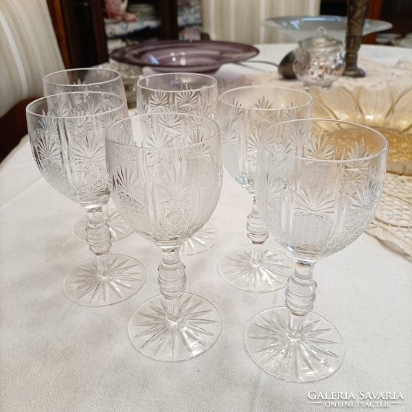 6 flawless exclusive crystal wine glasses