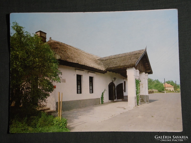 Képeslap,Postcard, Balaton, Fonyód, présház, tájház múzeum, 1970-80