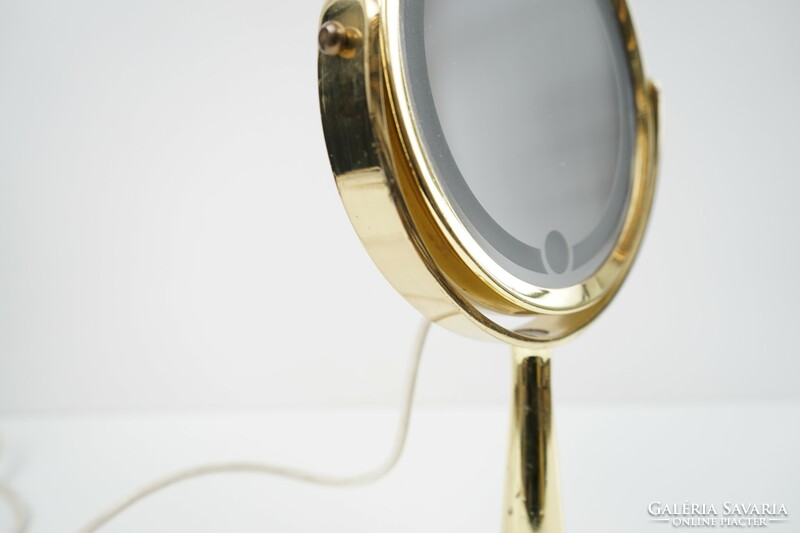Mid century makeup mirror lamp / retro lamp / space age / copper / old / vintage
