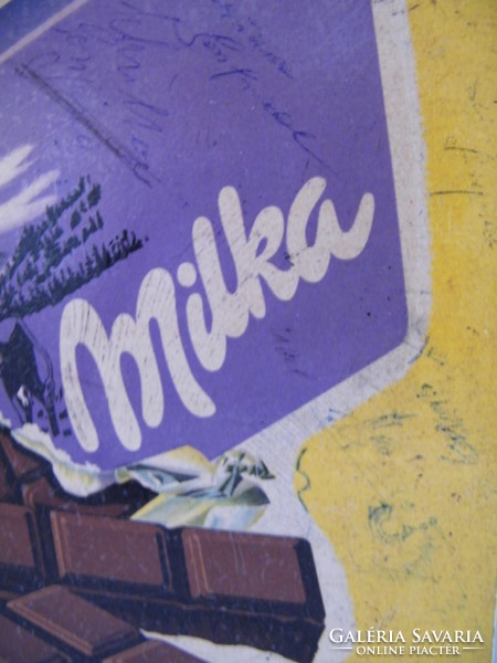 Vintage Milka Suchard reklám plakát kemény papíron (1950-es évek)