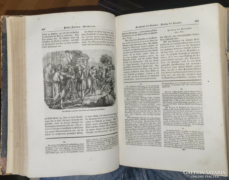 Antik könyv, Világtörténelem, ilusztrált, Johann Briedrich Hartkne. 1864. Lipcse