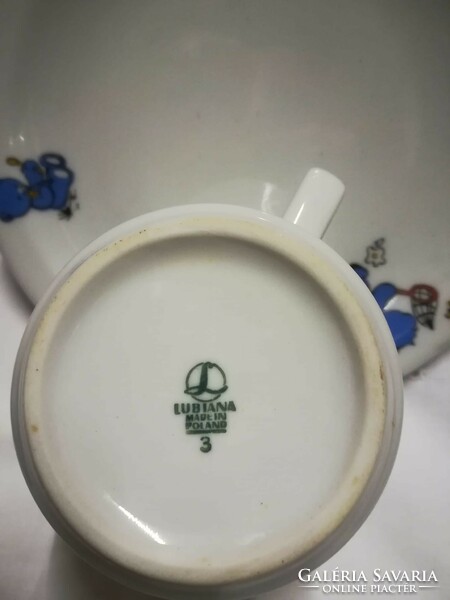 Porcelain children's set, plates+mug