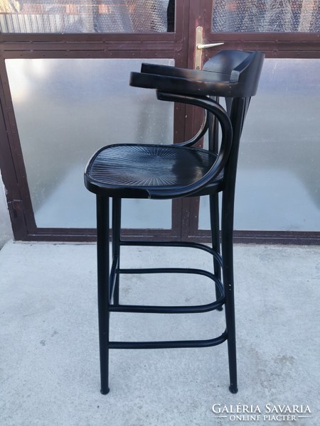 Thonet style bar stool / chair / black