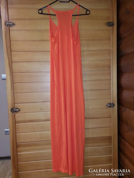 Topshop orange cotton elastic maxi dress, only washed, never used.