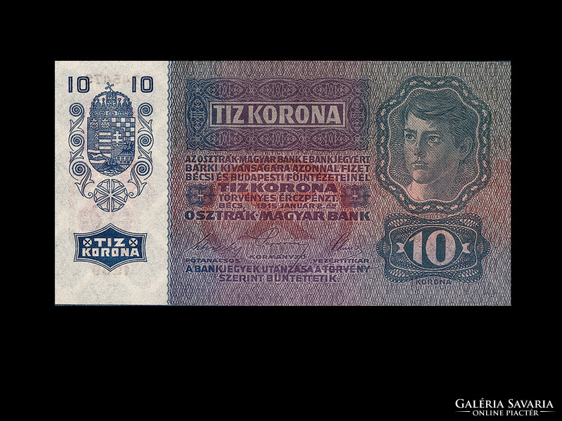Unc !!- 10 Korona - 1915 - deutschösterreich with stamp!
