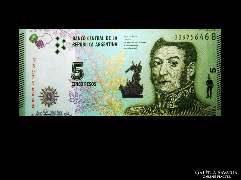 Unc - 5 pesos - Argentina - 2015 - read!