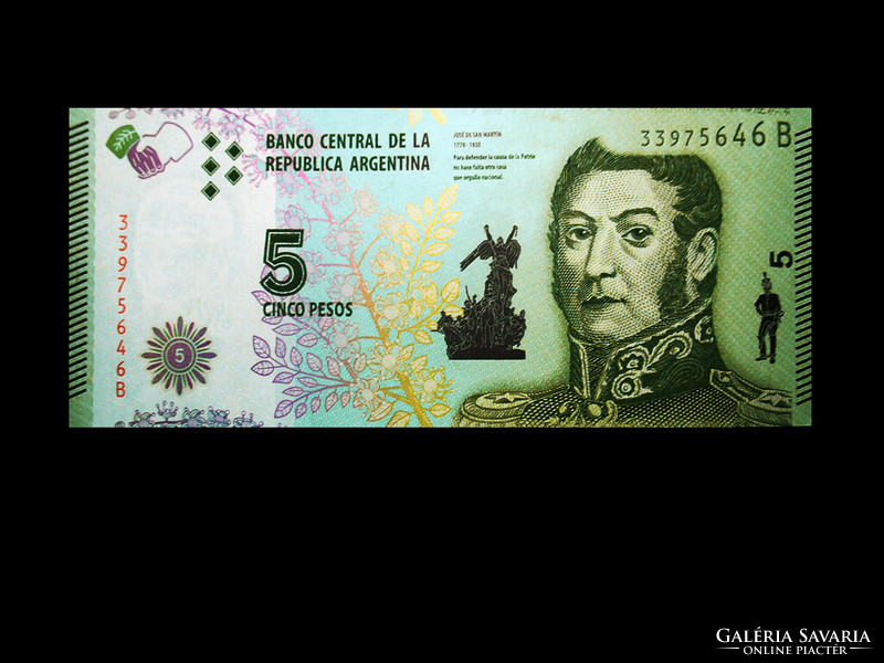 UNC - 5 PESOS - ARGENTÍNA - 2015 - Olvass!