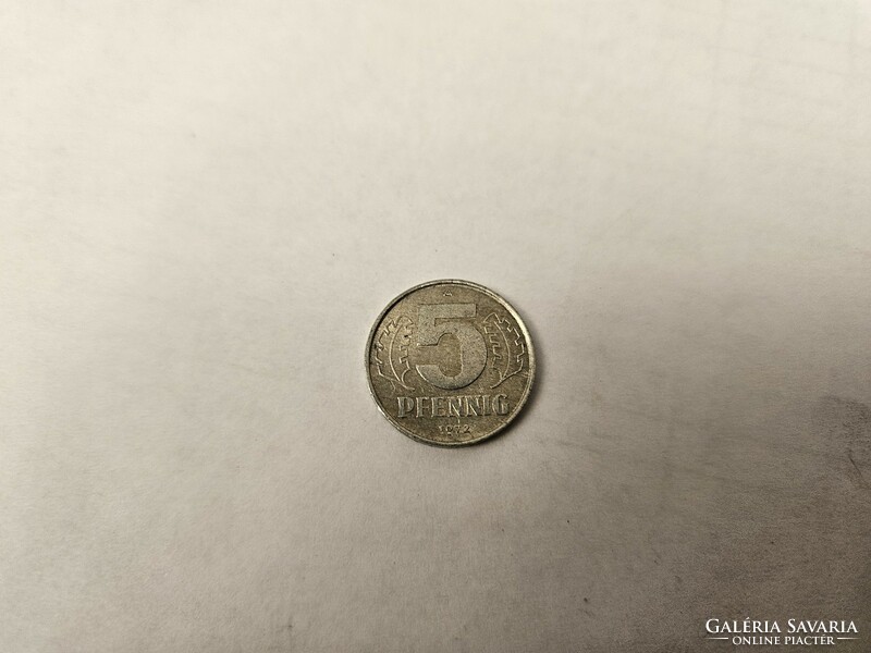 1972-es 5 Pfennig