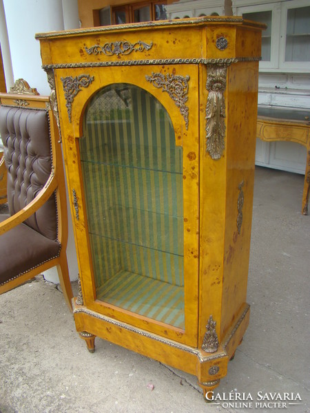 Antique set, table, display case, desk, armchair, 4 pcs