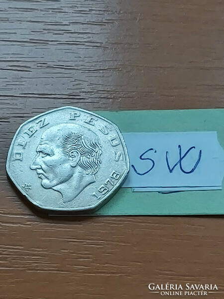 Mexico mexico 10 pesos 1980 copper-nickel, sw
