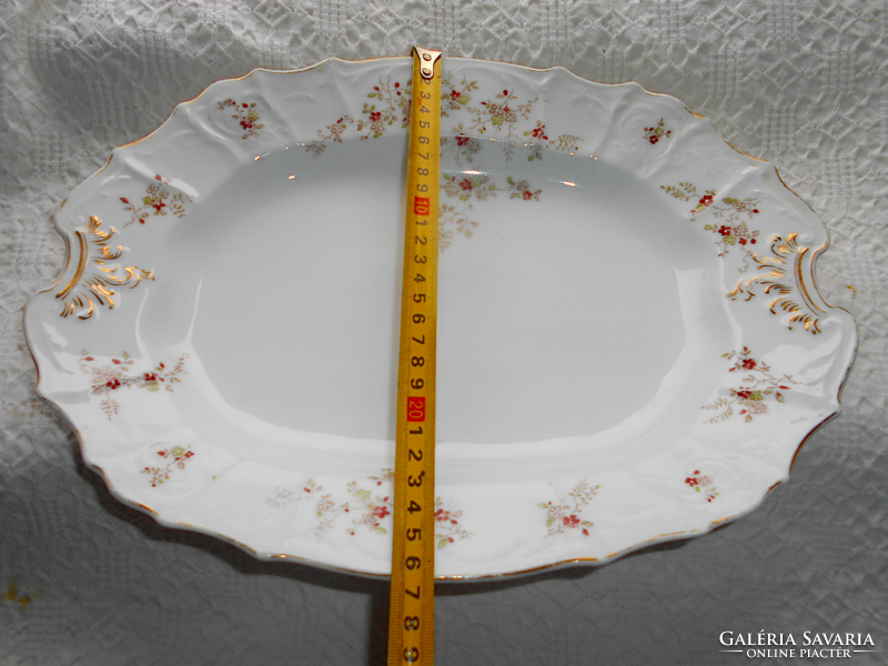 Antik  tradicionális  nagyméretű pecsenyés tál porcelánból 35 cm X 26,5 cm