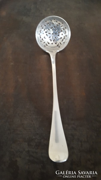 Old English, silver-plated icing sugar spoon
