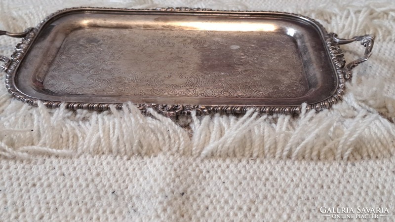 Antique silver-plated tray 30 cm.