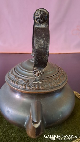 Antique copper teapot