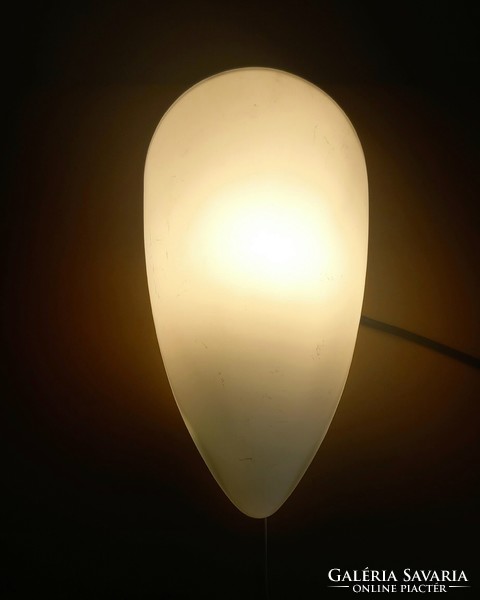 Bauhaus wall lamp with milk glass shade can be negotiated