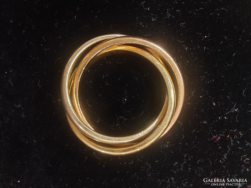 Tiffany & Co 14k 3 színű Trinity gyűrű