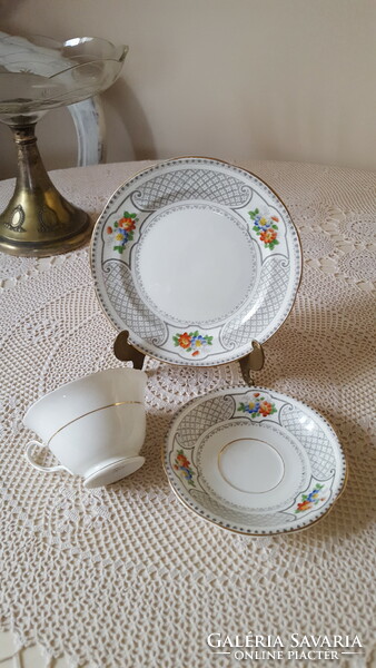 English w & sons, 3-piece porcelain breakfast and tea set