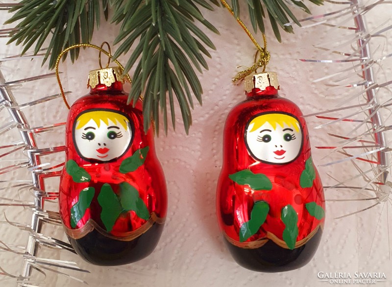 Matryoshka doll made of glass, Christmas tree decoration 3200 HUF/pc
