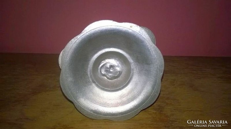 3-branched table pewter candle holder