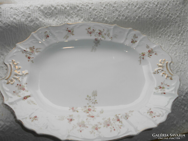 Antique traditional large roasting dish made of porcelain 35 cm x 26.5 cm