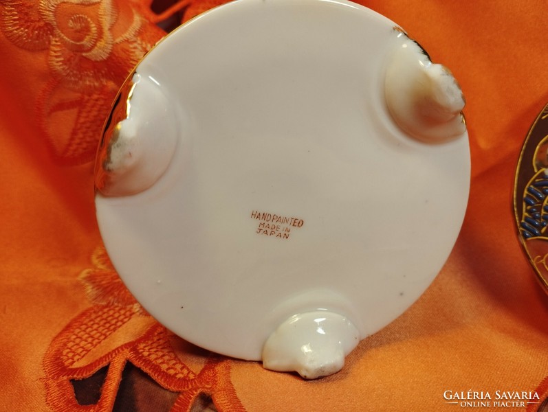 Gyönyörű antik japán Satsuma ékszertartó porcelán, szelence