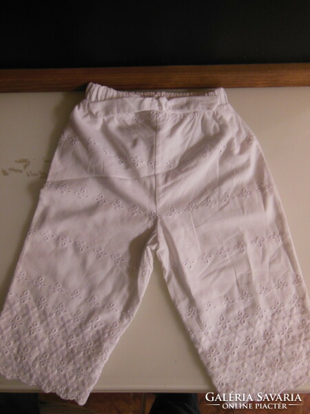 Pants - madeira - 46 - length - 43 cm - cotton canvas - snow white - flawless