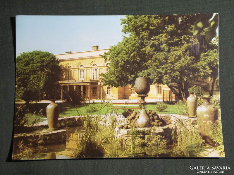 Képeslap,Postcard, Gyöngyös, Mátra múzeum , látkép részlet, 1970-80