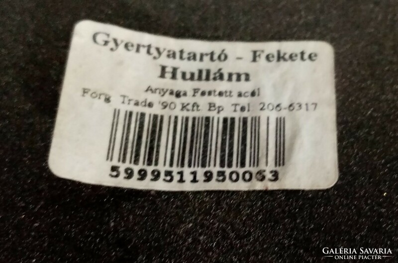 Hullám, festett acél (új) gyertyatartó eladó