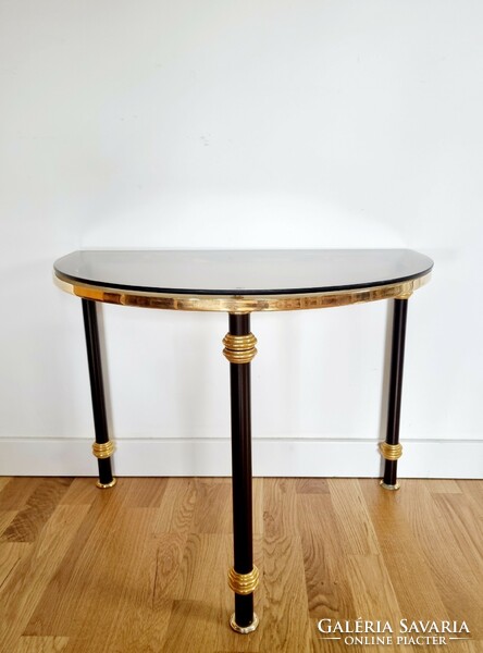 Vintage semi-circular coffee table, stackable - French design