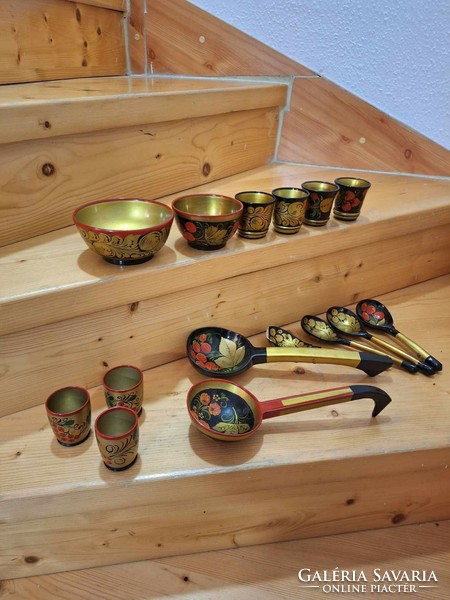 Russian-made wooden spoons for sale, etc