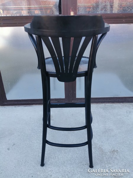 Thonet style bar stool / chair / black