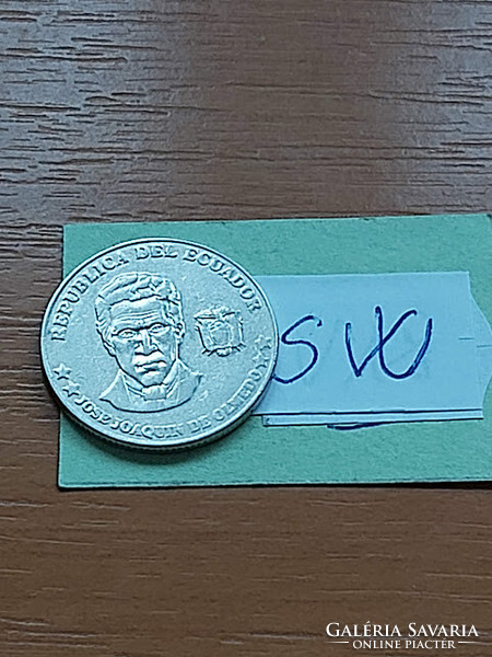 ECUADOR 25 CENTAVOS 2000  Rozsdamentes acél, JOSE JOAQUIN DE OLMEDO  SW