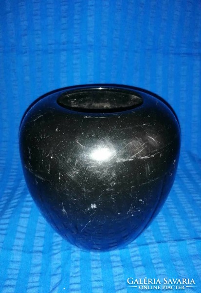 Német kerámia fekete váza (A4)
