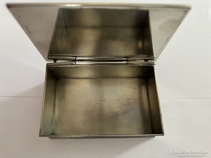 Silver-plated nickel business card holder