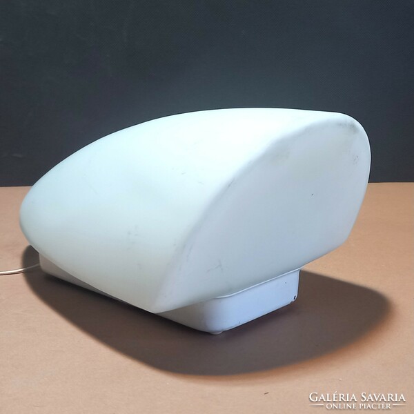 Bauhaus wall lamp with milk glass shade can be negotiated