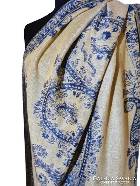 Indian double-sided cashmere shawl 72x180 cm. (7178)