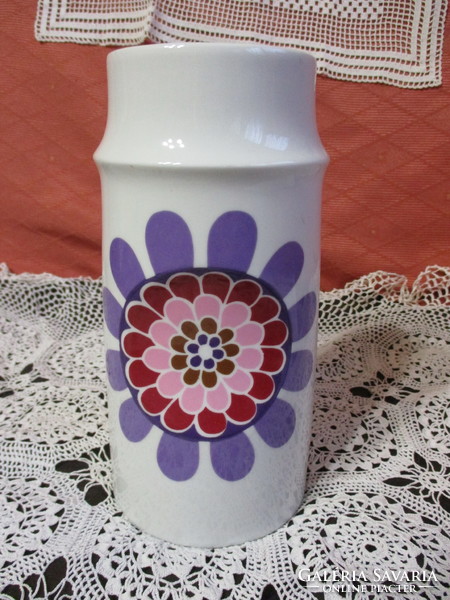 Hollóháza Starling Mária's flower-plated vase