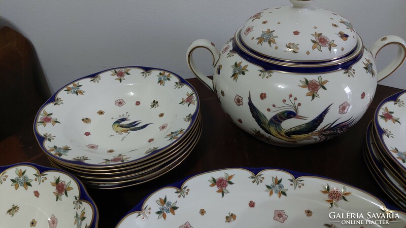 Zsolnay 6 pieces, phoenix pattern dinnerware set, complete of 29 pieces, new, never used!!!!