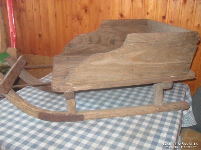 Antique wooden sled from the 40s and 50s