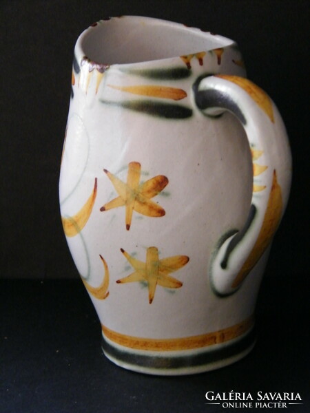 Vintage Keraluc Quimper French ceramic jug