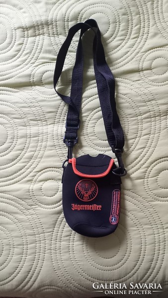 Jägermeister flat bottle holder that can be hung around the neck