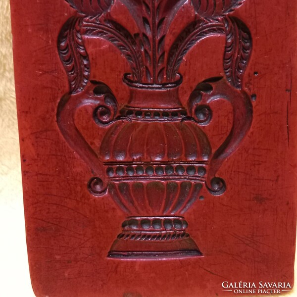 Red, wax gingerbread mold, mold, baking mold or wall decoration.