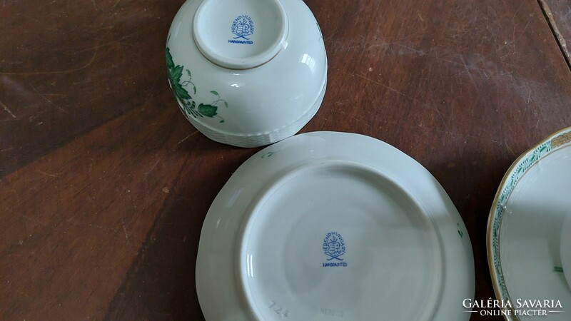 Herend apponyi pattern teacup with base 6 pcs