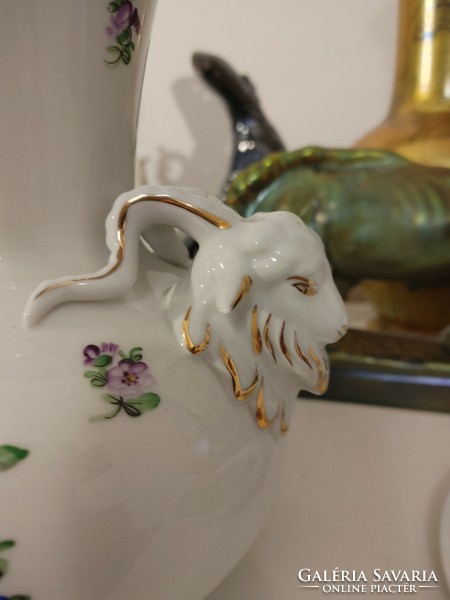 Herend vase with a ram's head